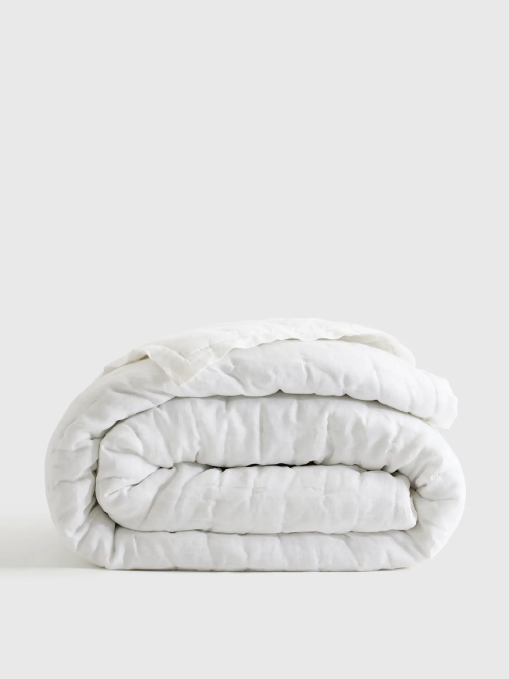 Quince European Linen Dream Quilt King Cal King White